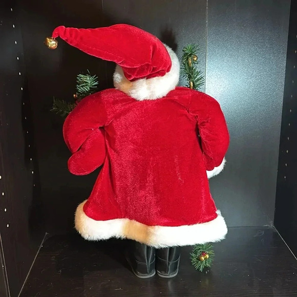 Holiday Time Standing Santa with Gifts And Walking Stick Christmas Decor 18” - Picture 8 of 10